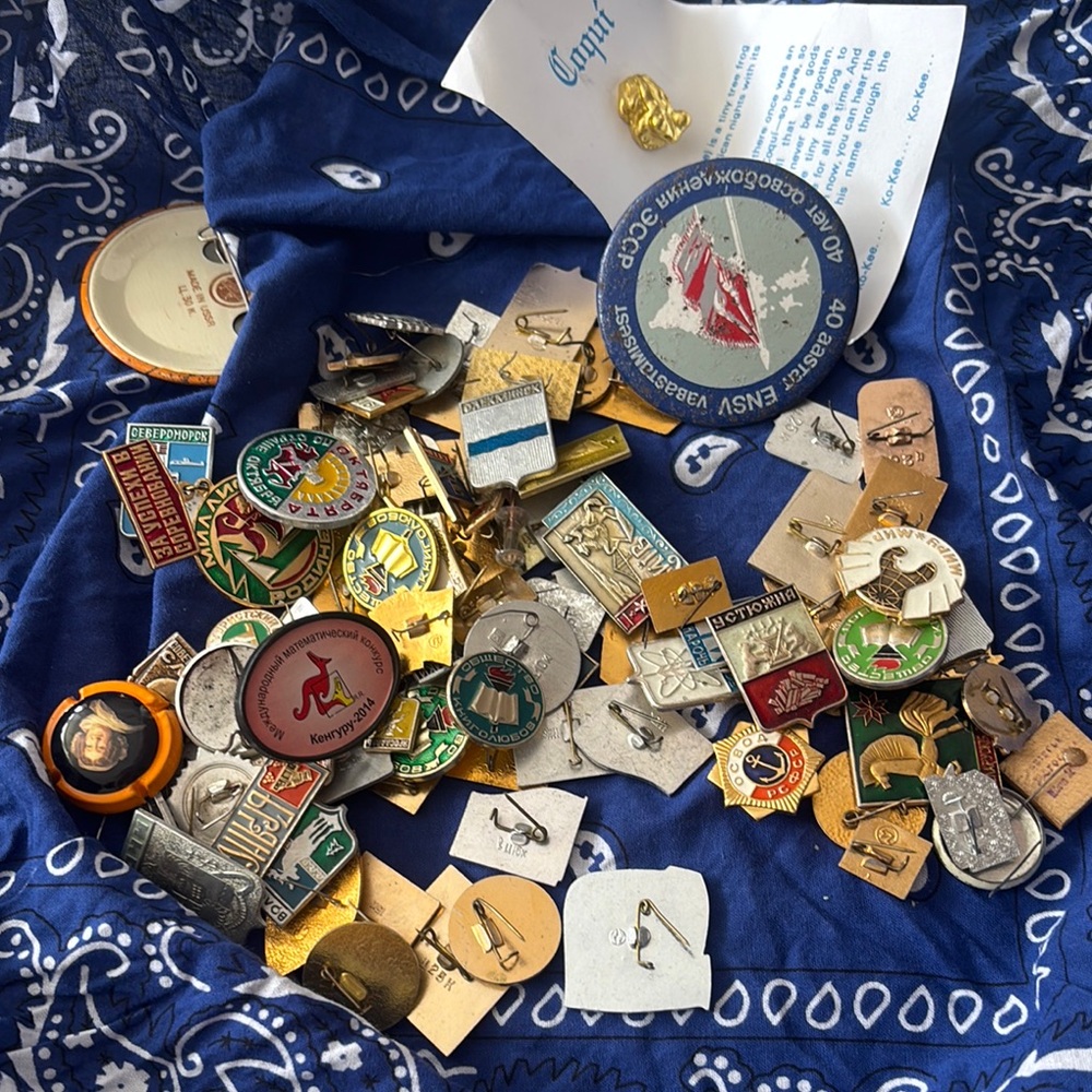 Vintage Pin Collection with Various Designs